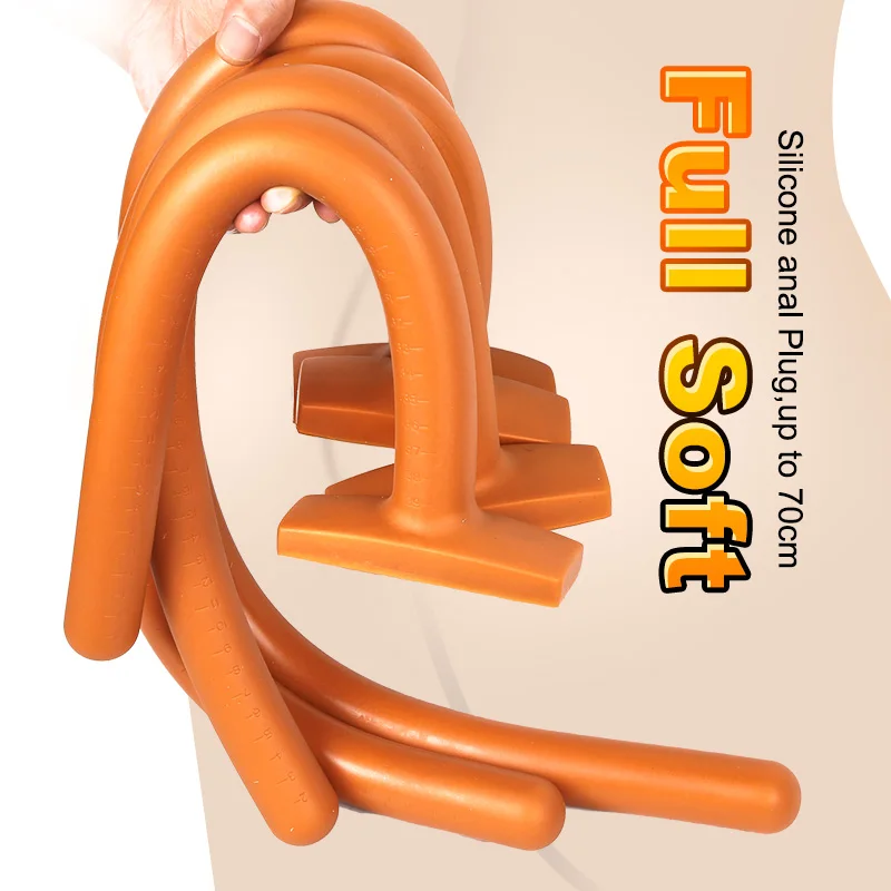 Long Silicone Anal Dildo For Men And Women Soft Butt Plug_voghion.com