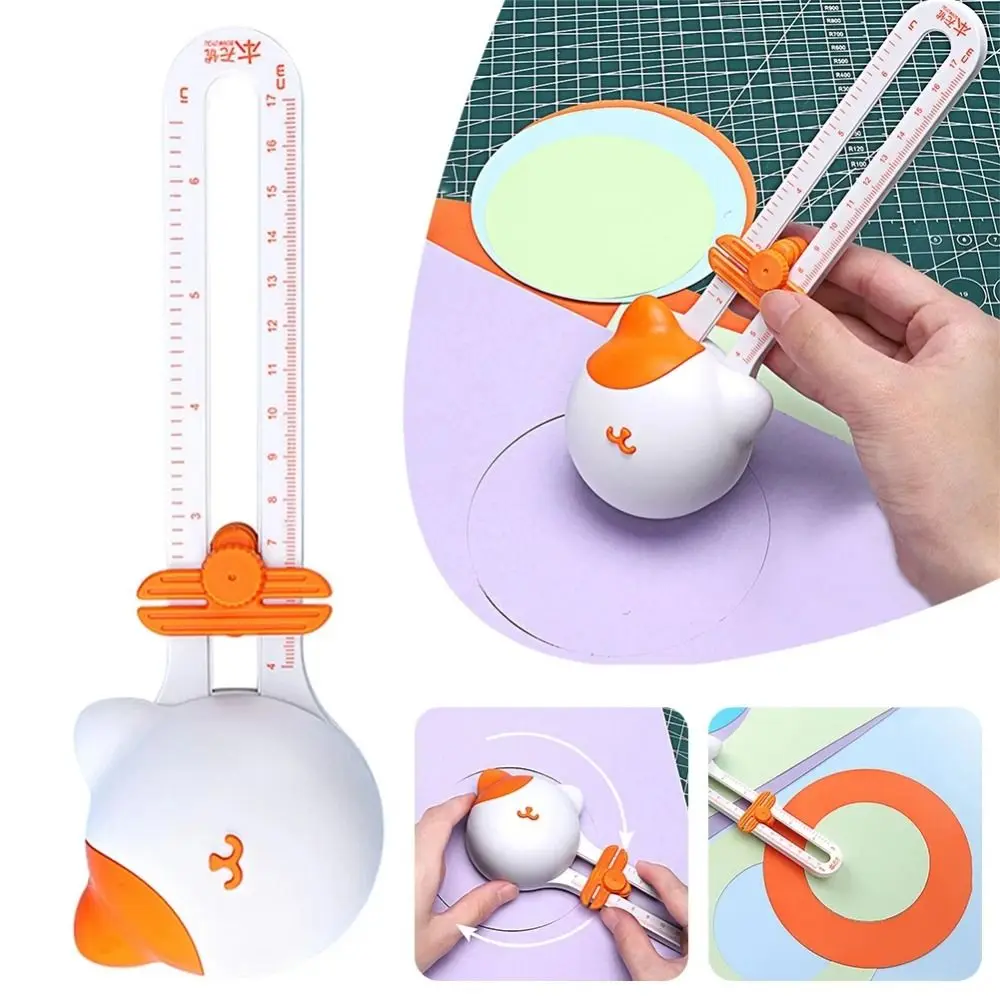 Paper Card Photo Circular Paper Cutter Safe Cute Kitty 360&deg; Rotary Circle Cutter DIY Crafts Round Cutting Tool Cutting Supplies