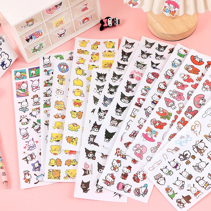 

Sanrio 4 листа 100 шт. Мультяшные стикеры похвалка куроми Мелодия Китти милые стикеры конфетные подарки на день рождения