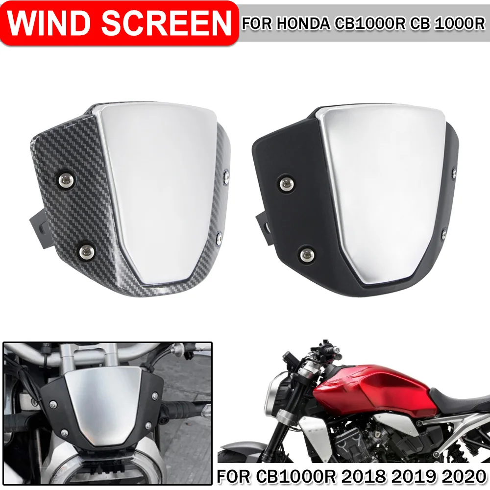 

For Honda CB1000R 2018-2020 CB650R 2023 Motorcycle Front Windscreen With Bracket Windshield Sport Wind Screen Deflector Visor