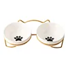 1-3pcs Creative Cervical Protection Pet Supplies Ceramic Double Cat Bowl Ceramic Cat Bowl Food Bowl Dog Drinking Water Food Bowl 5