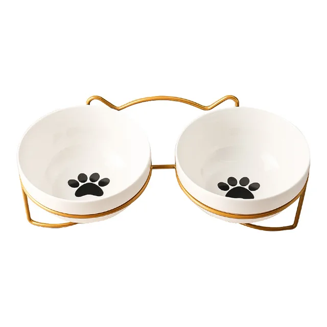 1-3pcs Creative Cervical Protection Pet Supplies Ceramic Double Cat Bowl Ceramic Cat Bowl Food Bowl Dog Drinking Water Food Bowl 5