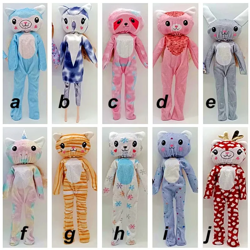 Fashion Doll Clothes Cartoon Wear Animal Model Outfit Accessories for Barbie 29-30cmDoll DIY Game Childrens Toys