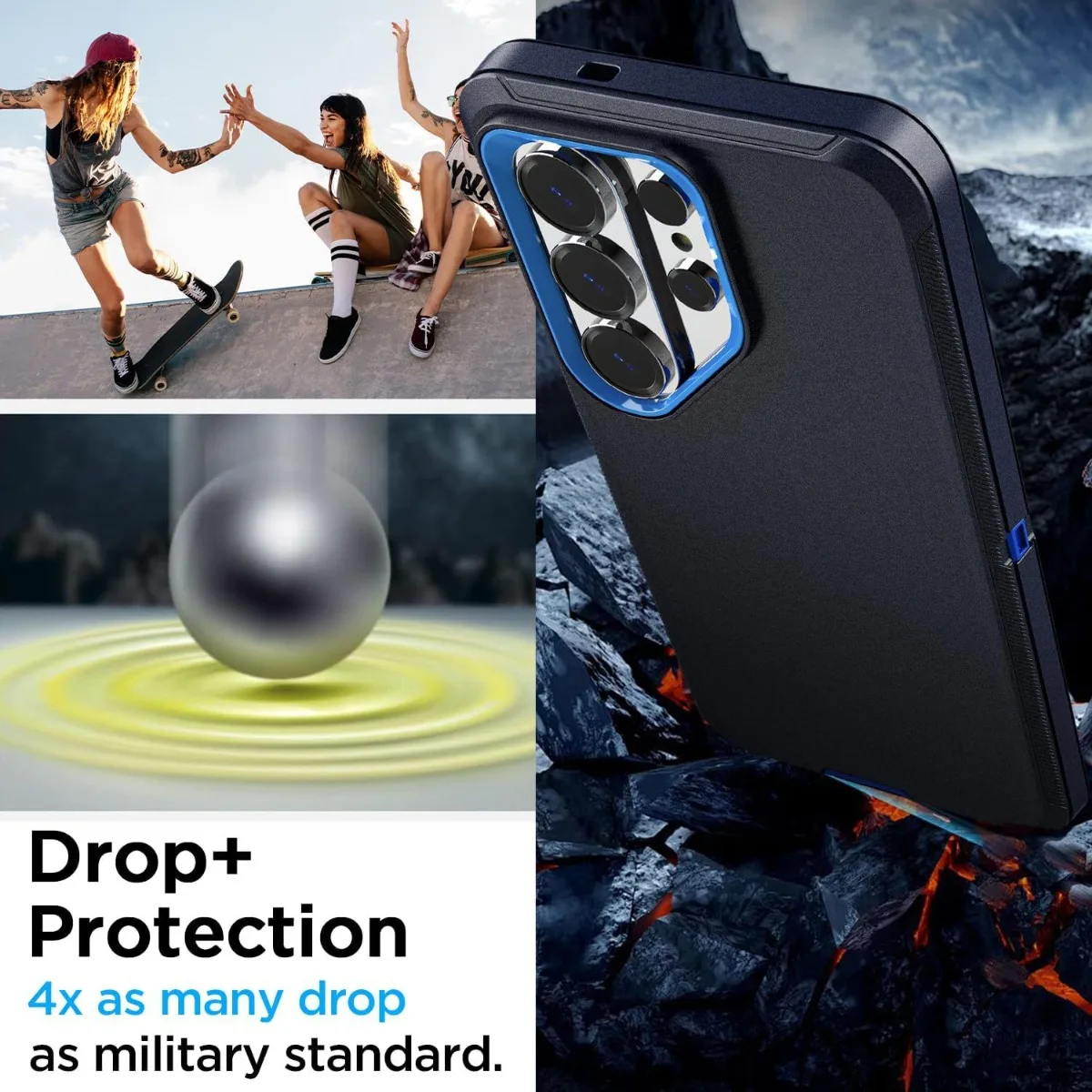 Heavy Duty 3-Layer Matte Impact Resistant Armor Protector Case