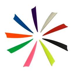 50 Pcs 3 Inch Arrow Feathers Rubber Vane Shape Cut Fletching Arrow Hunting Shooting Accessories