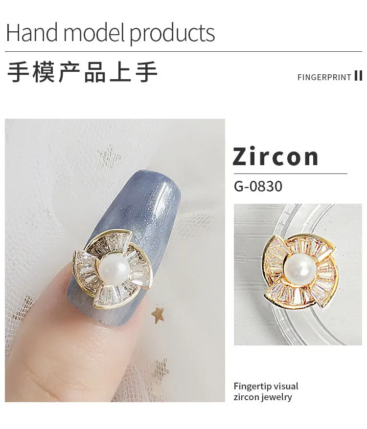 10 teile/los Schneeflocke Blume Herz Tropfen Zirkon Kristalle Strass Schmuck Nagel kunst Dekorationen Nägel Zubehör Charms Lieferungen – Detail 3