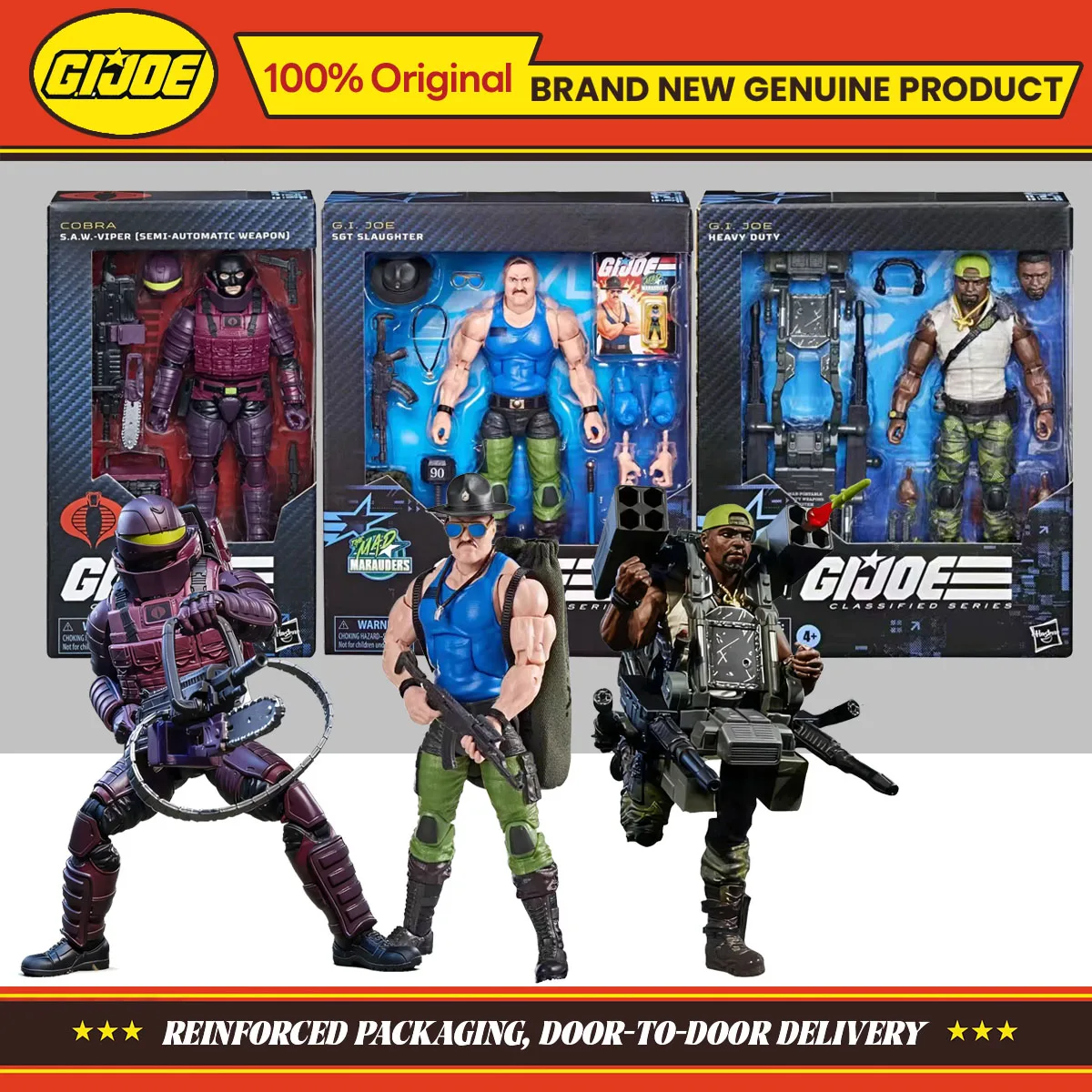 G.I. Joe Classified Series #129 – Mad Marauders SGT Slaughter – Action Figure 15 Cm Con 18 Accessori, Collezionabile - 6