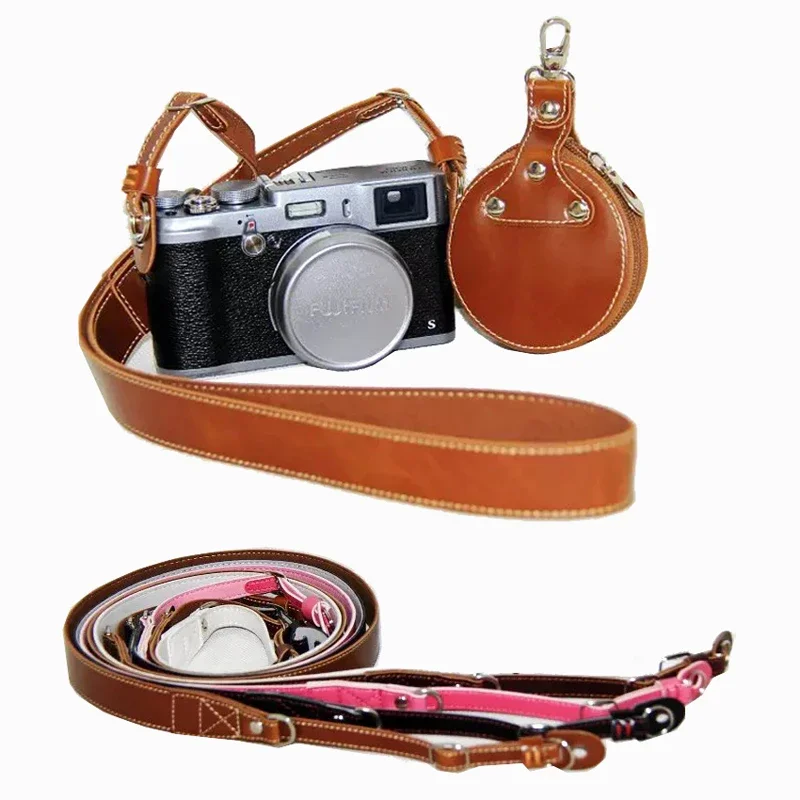 Vintage Pu Leather Dslr Fast Camera Strap Tracolla Tracolla Fit Canon Nikon Pentax Fuji Leica Olympus Panasonic Slr