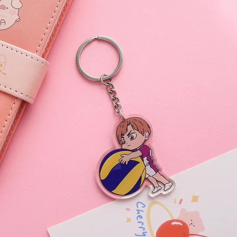 Cartoon Volleyball Boy Key Chain Ring Anime Haikyuu!! Keyring Cute Keychain Sleutelhanger Keychain Accessories Pendant Gift