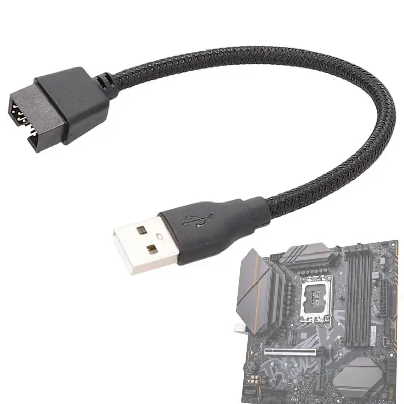 

9 Pin USB Header Splitter USB To DB9 Pin Female Converter Cable Compatible With 9-Pin USB Motherboard Male Header And Single USB