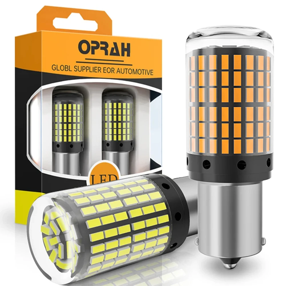 LED Car Light Oprah 2pcs High Power 1156 BA15S P21W BAU15S PY21W 1157 P21/5W 7440 W21W Canbus 3014SMD Signal Lamp Brake Bulb 12V