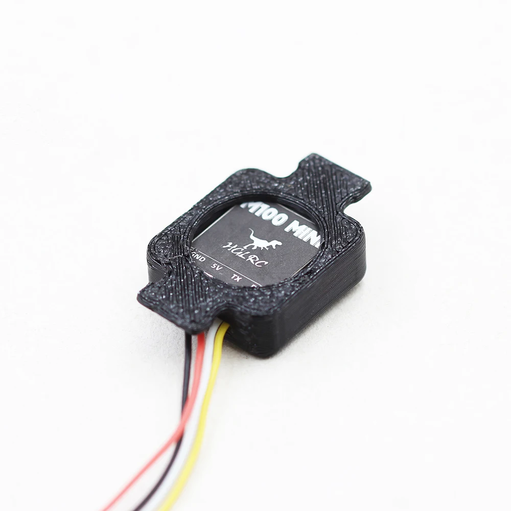 Support GPS TPU 3D pour HGLRC M100 monté avec colle, vue de dessus