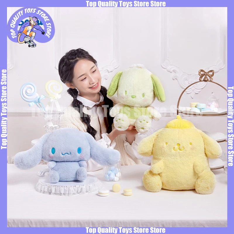 

Sanrio Rainbow Makaron Series Hellokitty Kuromi Cinnamoroll Pochacco Plush Doll Cushion Soft Bedroom Decoration Doll Kids Gifts