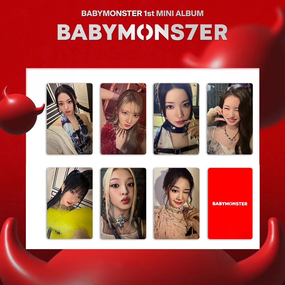 7Pcs/Set BABYMONSTER 2025 New Series World Tour Card Lomo Cards HD