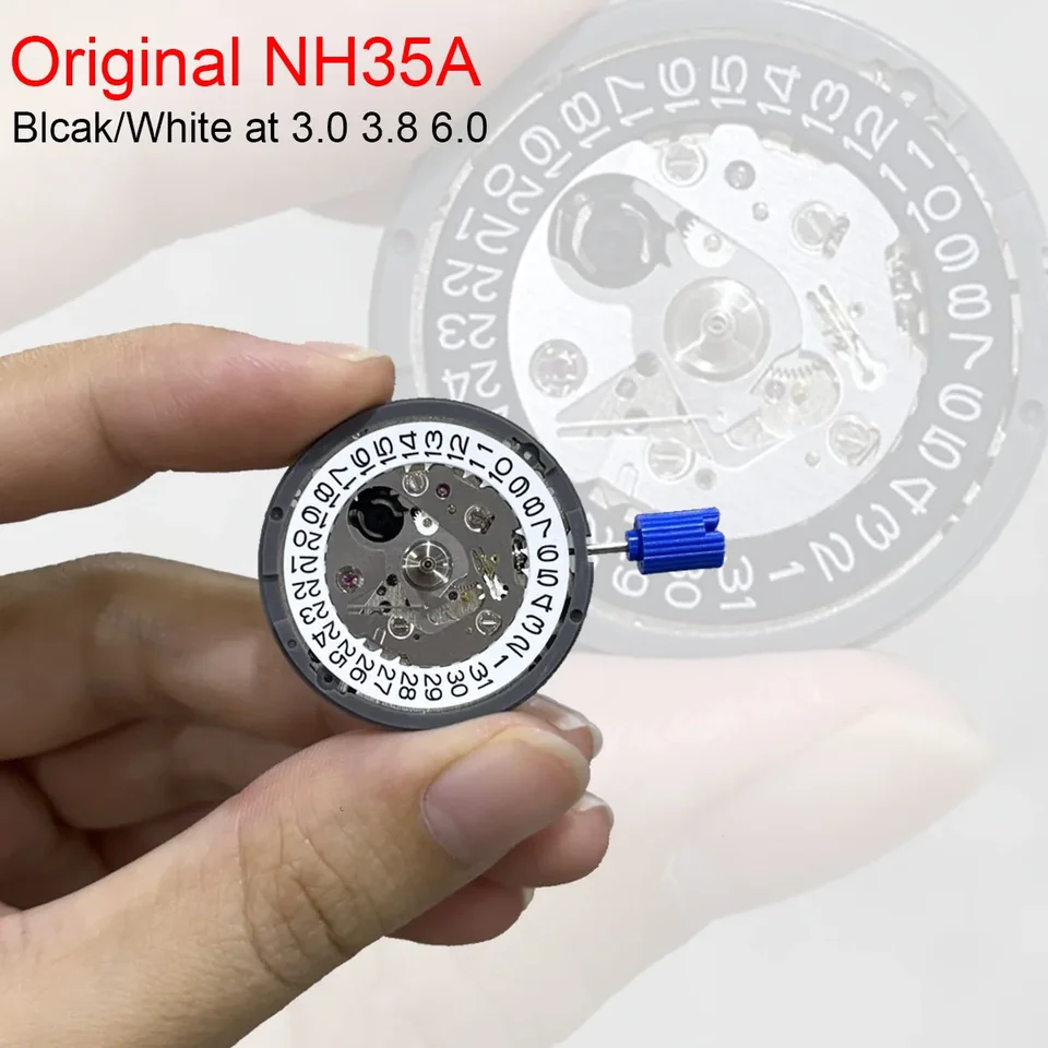 ★週末セール★nh35A R文字盤 針セット　サブマリーナ Original Nh35 Movement Crown At 3.8 3 6 Nh35A With Black Date