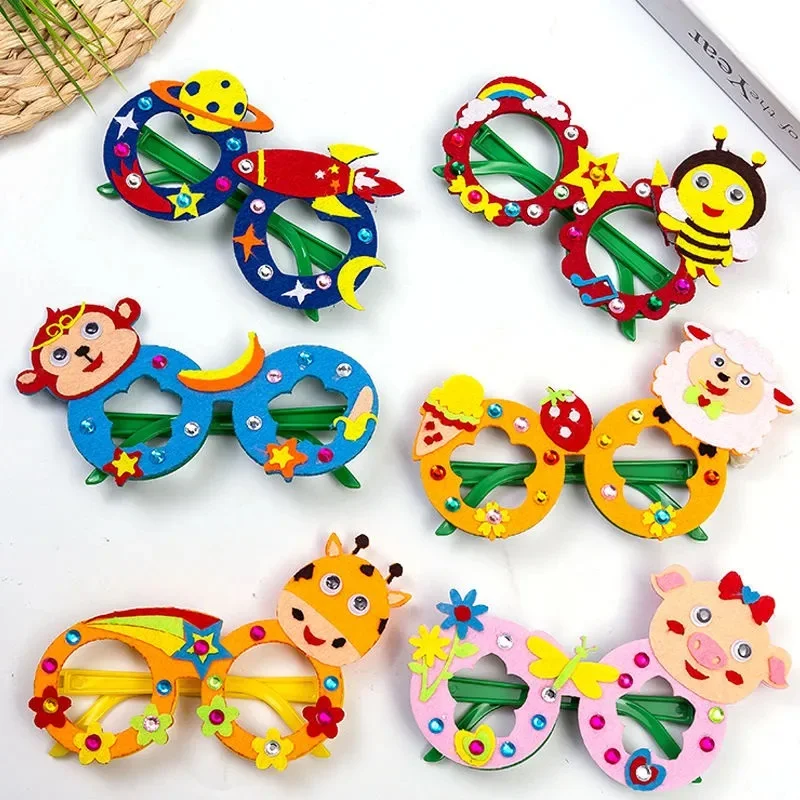 Craft Toys Kids DIY EVA Diamond Glasses Frame Craft Kits For Children