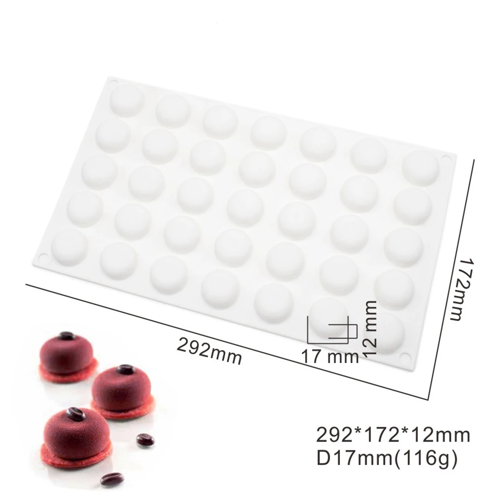 

3D круглая полусферическая силиконовая форма для торта, «сделай сам», для выпечки шоколада, Экологичная форма для торта