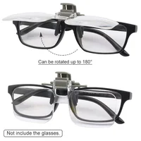 2X Reading Magnifying Glass with Clip Acrylic Glasses Magnifier Light-weight Embroidered Loupes Needlework Crafts Vision Aids 4