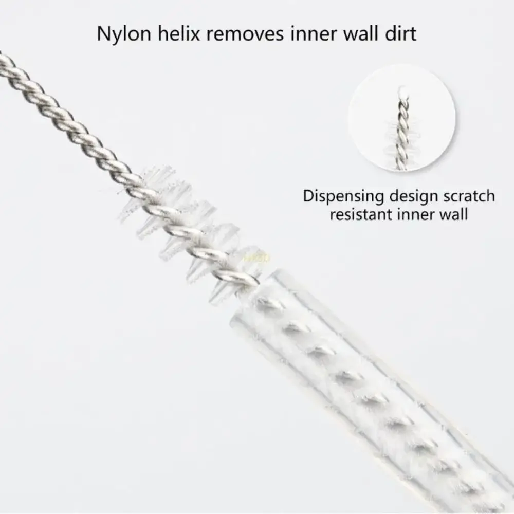 Portable Bottle Cleaning Brush Set Compact Nylon Sponge Milk Bottle Brush Kit Soft Bristles Long Handled Bottle Brush Set