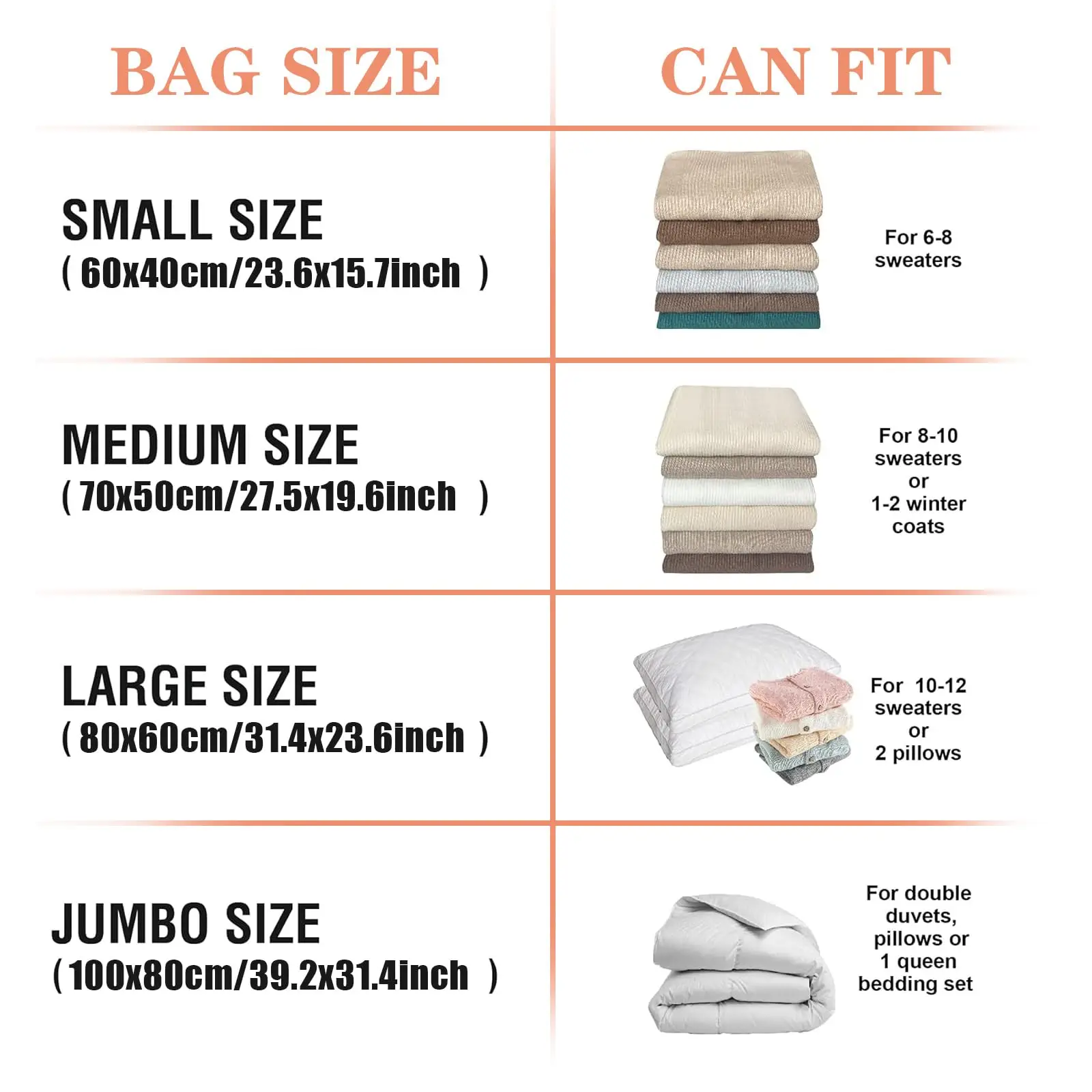 Vacuum Storage Bags with Pump Vacuum Seal Bags for Clothing Comforters Blankets Pillows Bedding Organizer Compression Bags 5
