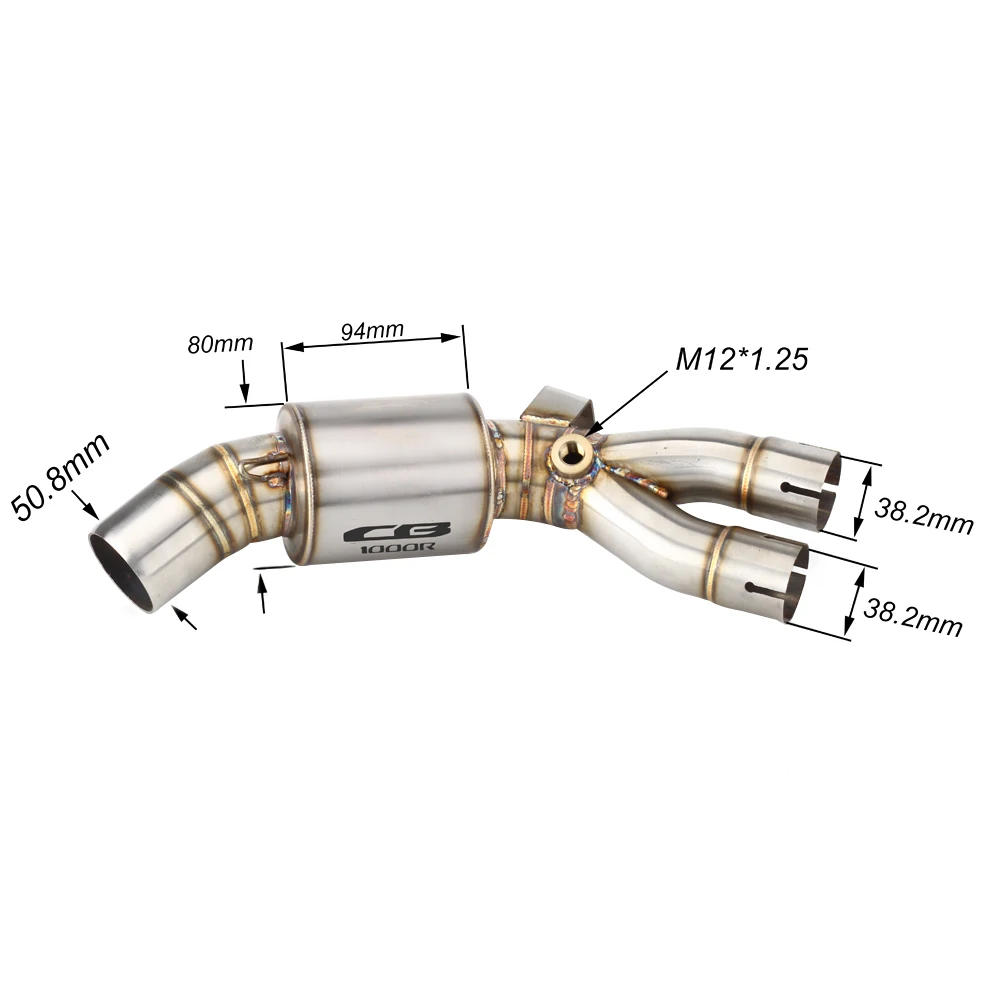 For Honda CB1000R 2008 to 2016 CB 1000R CB1000 CB 1000 Escape Motorcycle Exhaust Muffler Link Pipe 51MM Slip-on - Image 3