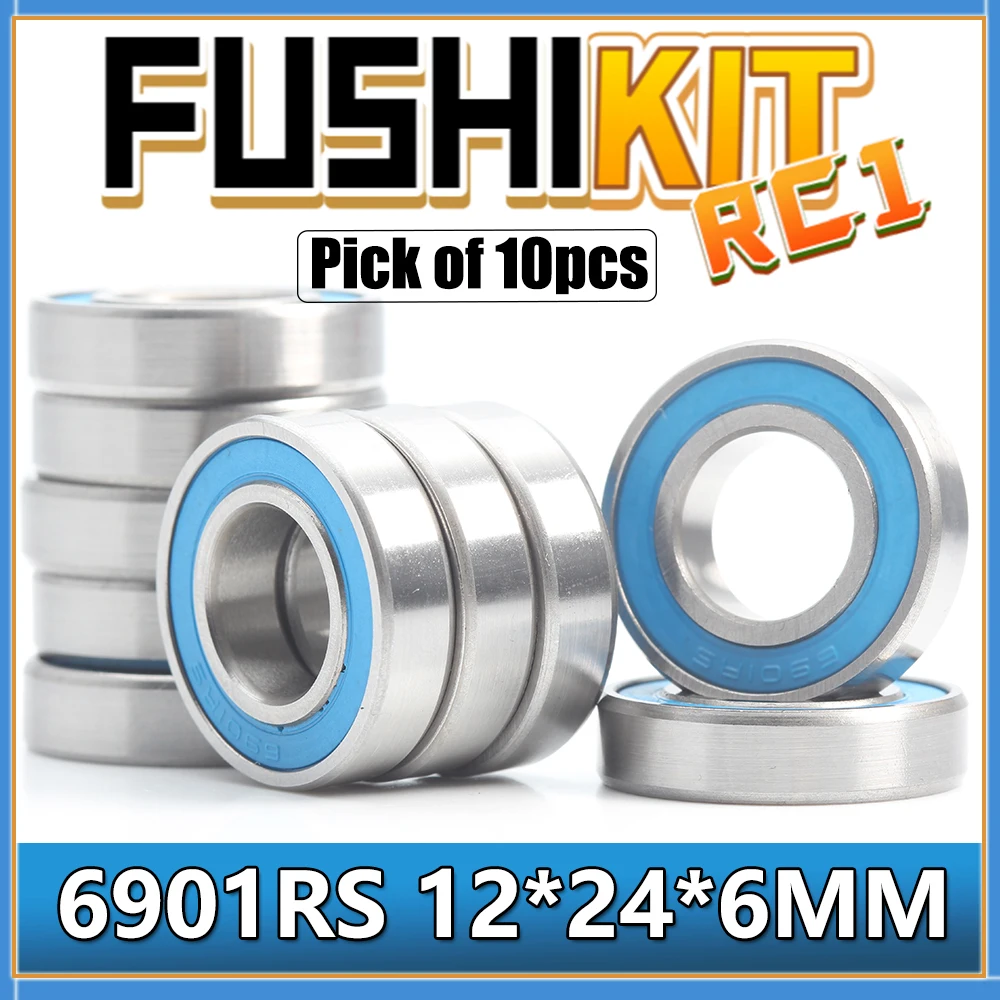 Azul Rolamentos Selados para Carro Elétrico rc 6901rs Rolamento 6901rs Abec3 Hobby 6901 rs 2rs 69012rs 10 Pcs 12x24x6 mm