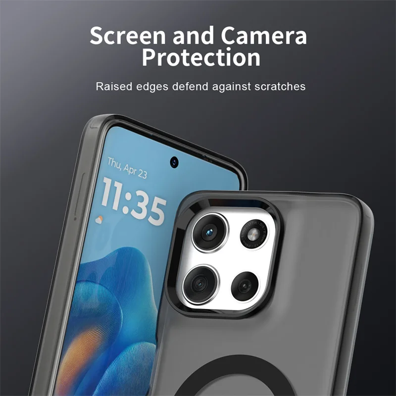 Magnetic Wireless Charging Case in Candy Colors with Transparent Shell