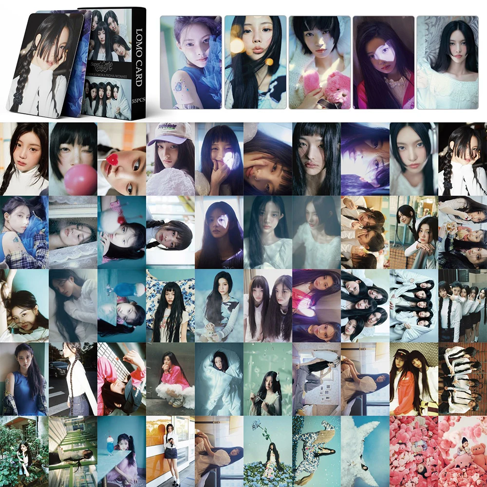 55Pcs/Set KPOP ILLIT Lomo Cards Photocards Album Girls Group Fans Collection Gift Postcards Photo Card Fan Gifts
