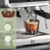 Espresso Coffee Machine,with 20 Bar Semi-Automatic,Grinder, Milk Frother Steamer Wand, 2.8 L Water Tank, PID Temperature Control 5