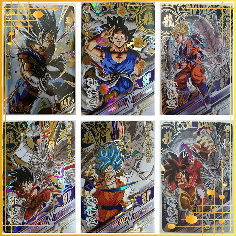 

Dragon Ball hr Cards Son Goku Vegetto Gogeta Son Gohan Piccolo Anime Figure Bronzing Game Collection Card Toy Birthday Gift