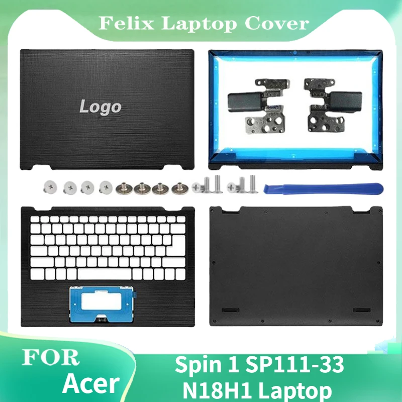 

New For Acer Spin 1 SP111-33 N18H1 Laptop LCD Back Cover/Front Bezel/Hinges/Palmrest/Bottom Case Upper Top Lower Cover Shell