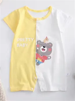 3 6 9 12 24 Months Infant Toddler Rompers Cotton Summer Baby Boys Thin Rompers Short Sleeve Newborn Cartoon Baby Girls Bodysuit 1