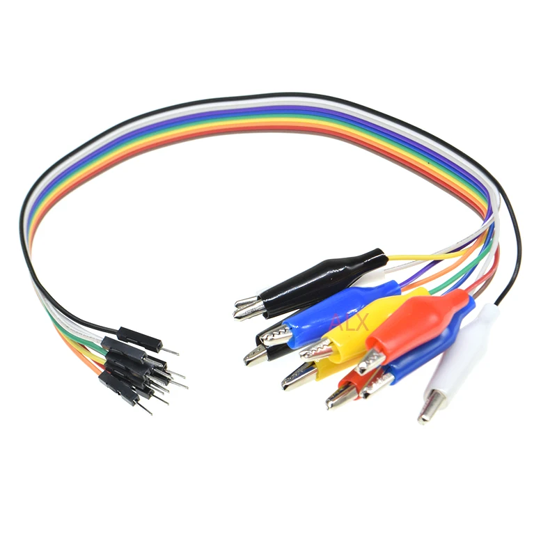 Alligator Clips TO DUPONT WIRE MALE/FEMALE PLUG 30CM Crocodile Wire Jumper cable Test Lead For Arduino Raspberry pi Makey