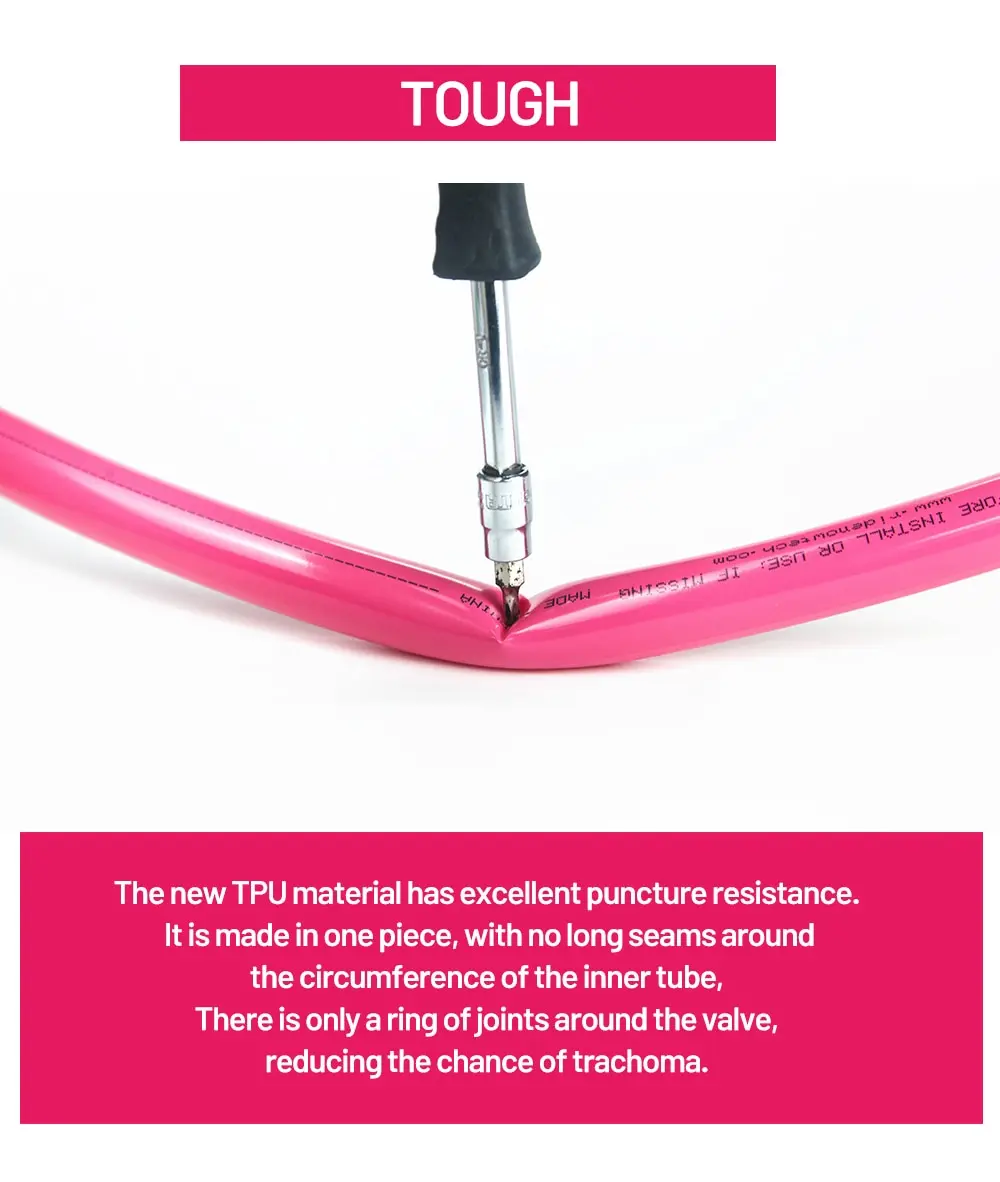 CYCLAMI Chambre à Air Ultralégère Pour Vélo TPU 700C 700X18 23 25 28 30 32 Vélo De Route Matériau TPU Pneu 45mm 60mm Longueur Valve Ançaise