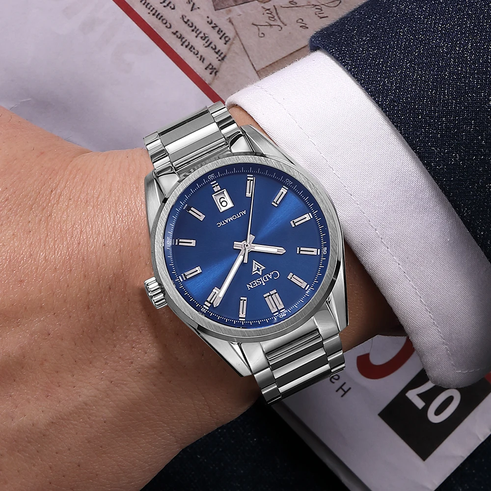 CADISEN New Men's Watches Luxury Automatic Watch For Men Japan NH35A Men Mechanical Wrist watch 100M Waterproof Clock Man