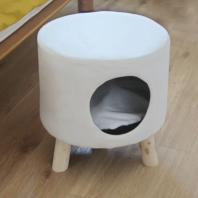 niche pour chat Petit chenil en bois massif pour chat – Image 4
