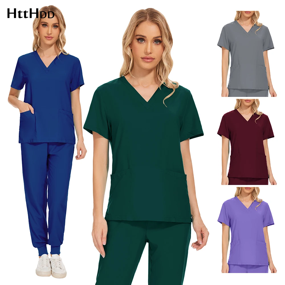 

Beauty Salon SPA Working Clothes Women Dental Clinic Dentist Veterinary Surgical Gown Special Simple Nurse Uniform Men Work Wear