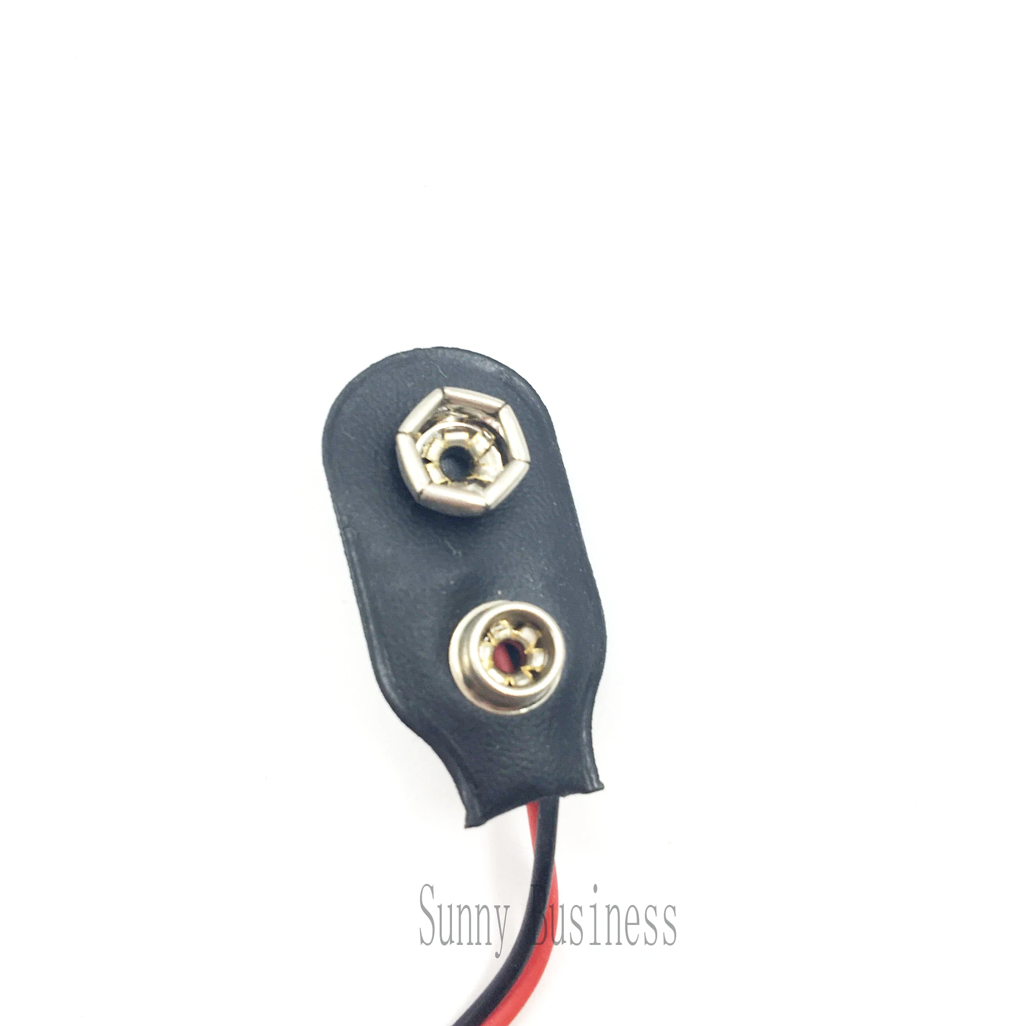 Battery Clip Connector 10Pcs Snap on 9V Battery Holder Clip Contor Hard Shell 10CM Cable Lead