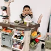 Hot  Simulation Supermarket Toys With Shopping Cart Scanner Cashier Kitchen Toys Birthday Gift Refrigerator Spray Anime Gift 1