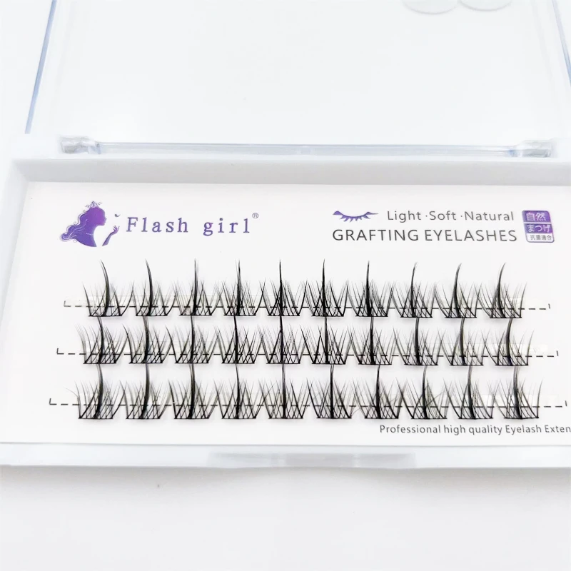 3 Rows/boxes Natural long flexible strong and durable Individual Eyelashes extentions with customized lengths packages 2