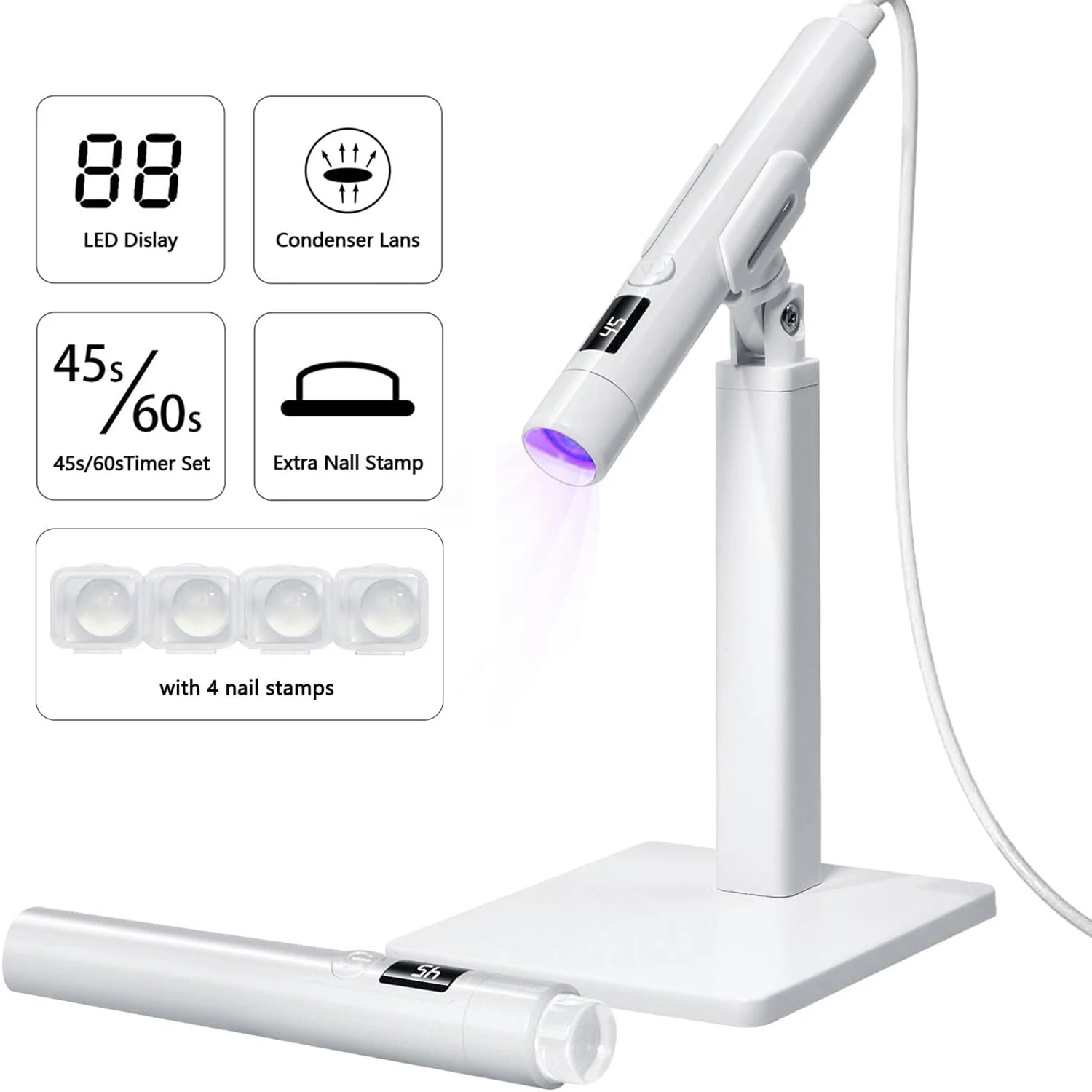Mini Led Nail Light Portable Rechargeable UV Led Lamp for Nails Gel Dry Resin Curing UV Light Quick-drying Nails Dryer 3