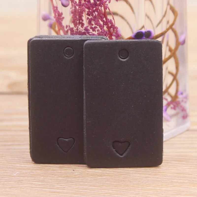 100 Stück 3x5/6x2,5cm Kraftpapier Braun/Weiß/Schwarz Geschenketiketten mit 100 Seilen für Hochzeit, Babygeschenk, Party, Weihnachten, Partyzubehör – Detail 7
