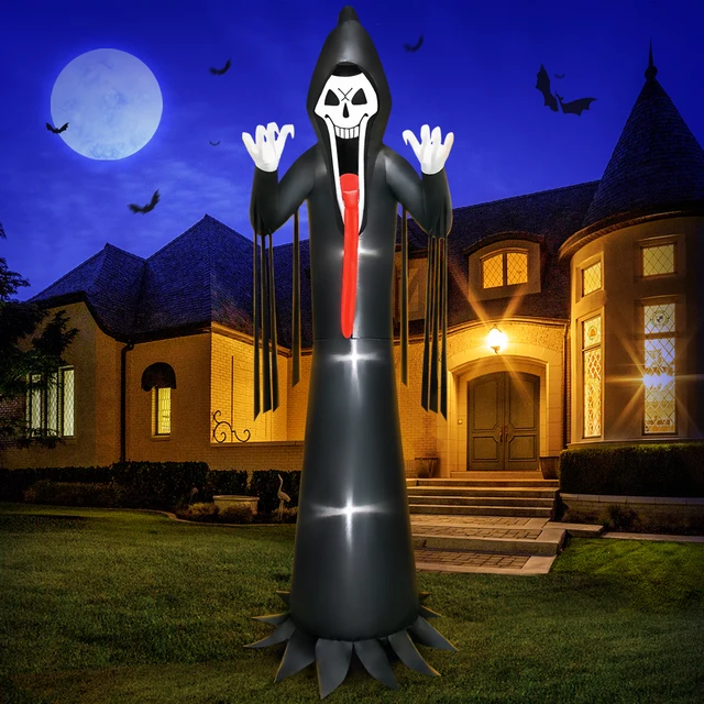 240cm 270cm Halloween Home Outdoor Decoration Arch Door Scary Ghost Pumpkin Witch Blow Up Halloween Party Decor Prop - Image 5