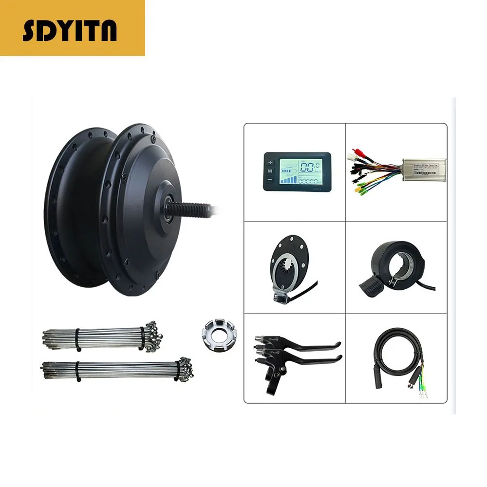 Electric Bike Conversion Kit with 36V250W Front Motor and Lithium Battery Pack, No Pedal Assist, GD01 Display, 26" 27.5" Wheel