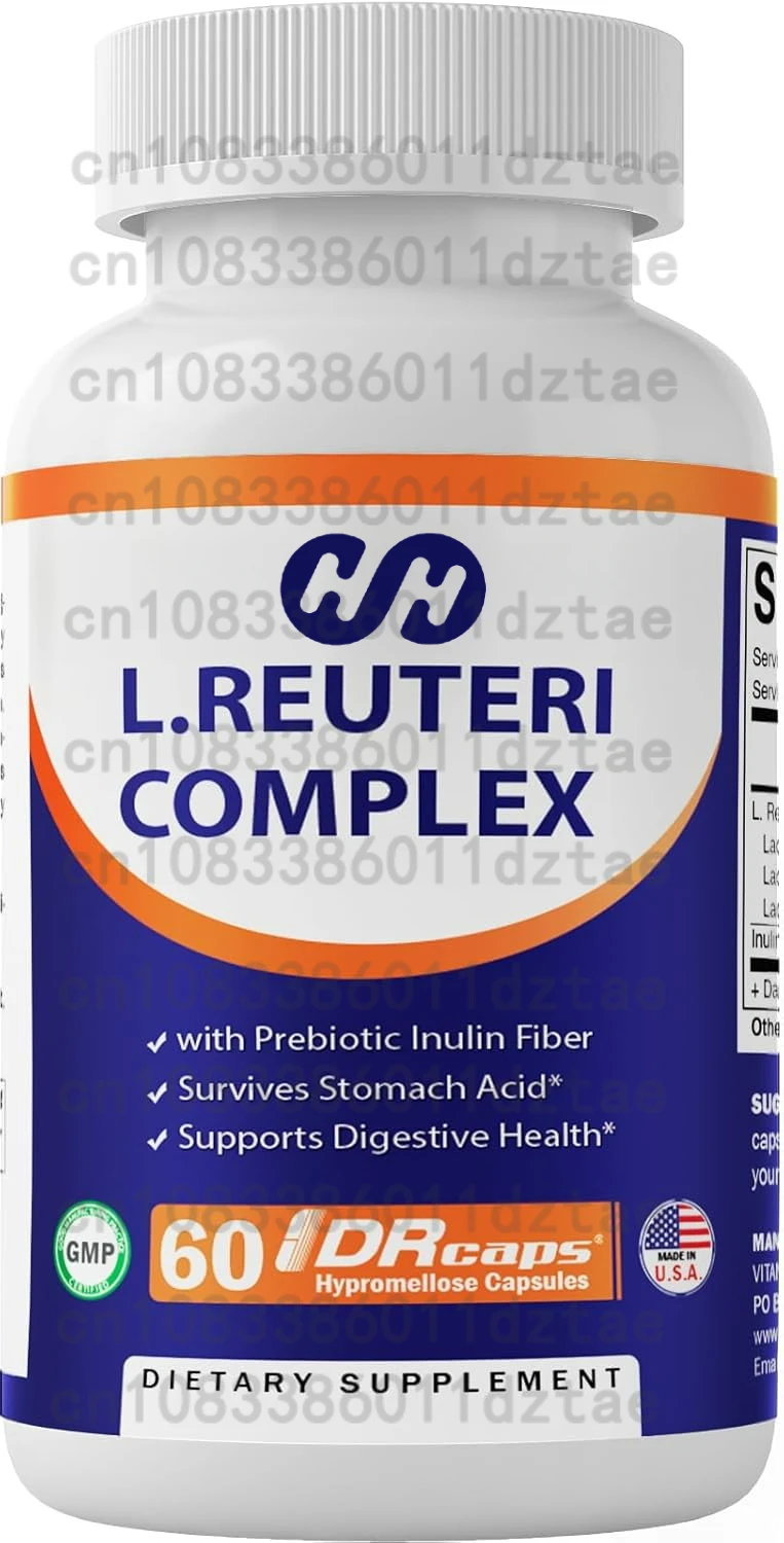 probiotic capsules Vitamatic Lactobacillus Reuteri Complex 22 Billion-60 Capsules-Digestive Support Made with Prebiotic Inulin Fiber