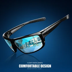 Polarized UV Protection Lightweight Sports Sunglasses (C4 Blue)