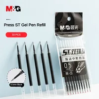 M&G 10pcs Gel Pen Refills 0.5mm Black Large Capacity ST Tip Signature Pen Refill for Students Exam Office 1