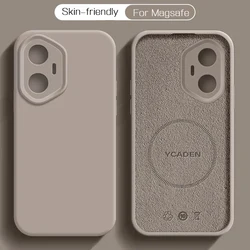 Premium Liquid Silicone Magnetic Case - Silky Smooth Frosted Finish for Honor 500 Pro (Gray)