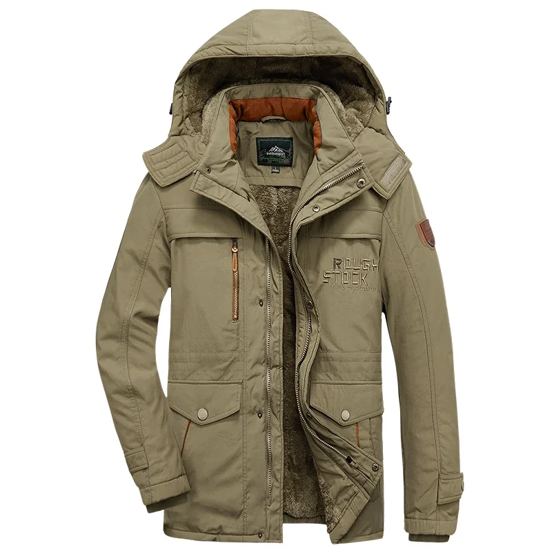 Men's Plus Size Parka Coat Winter Warm