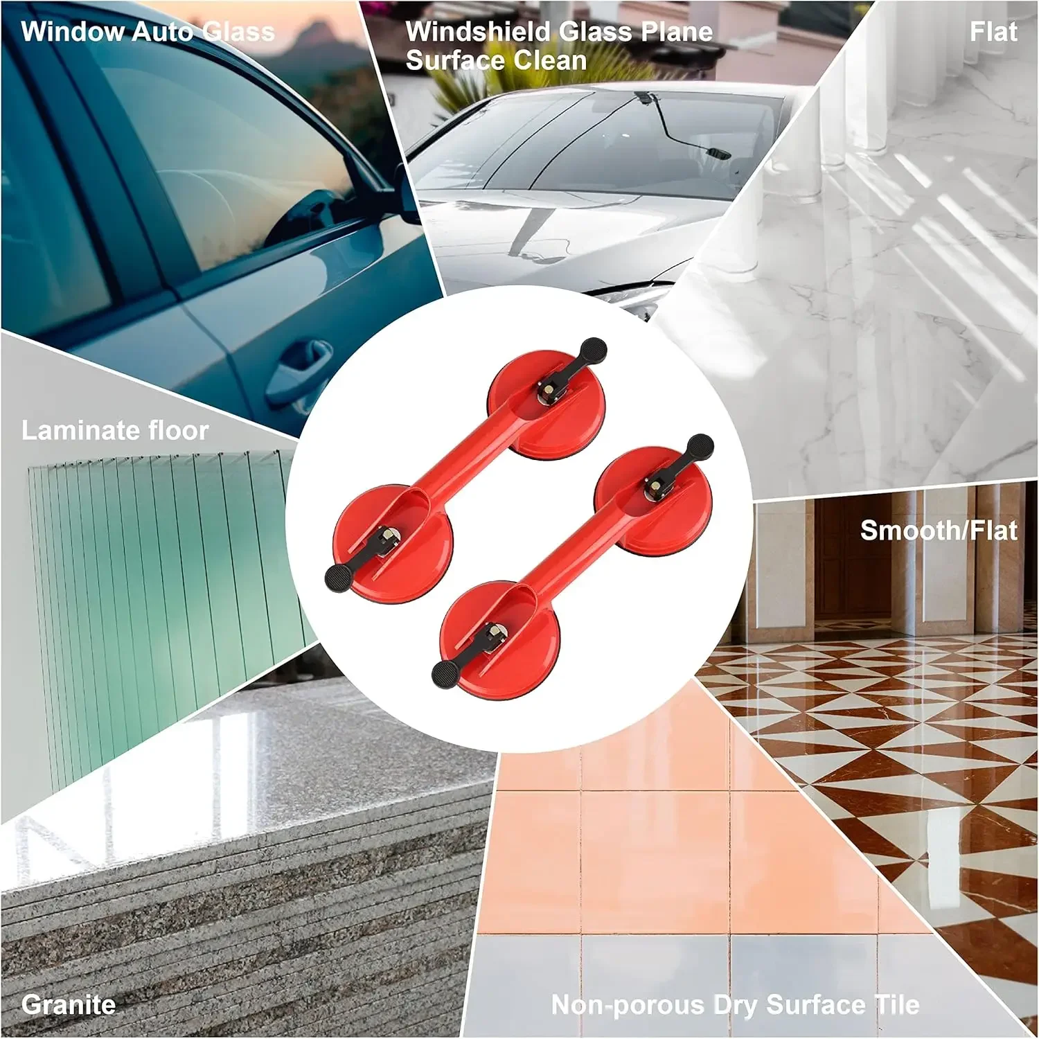 Glass Lifting Suction Cups Heavy Duty Vacuum ABS Handle for Construction